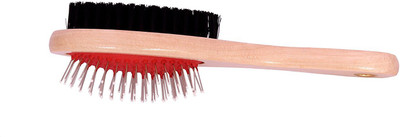 

SRI High Quality Double Sided Wooden Pin Dog Brush Wire-pin Brushes for Dog