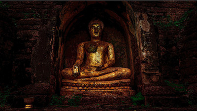 

Old Buddha Statue ON FINE ART PAPER HD QUALITY WALLPAPER POSTER Fine Art Print(19 inch X 13 inch, Rolled)