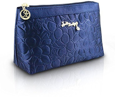 

Jacki Design Royal Blossom Cosmetic Makeup Bag Organizer (Navy Blue) ABC14018 Cosmetic Bag(Blue)