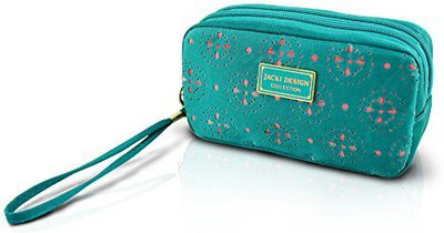 

Jacki Design ABC38016EM Cosmopolitan Cosmetic Bag With Wristlet Emerald Cosmetic Bag(Blue)