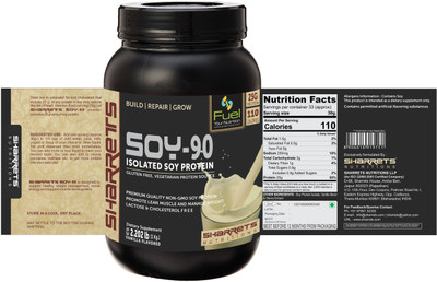 

Sharrets Nutritions NON GMO ISOLATED SOY PROTEIN VANILLA FLAVORE 2.204 lb Plant-Based Protein(1000 g, Vanilla)