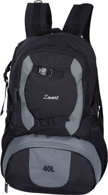 

Zwart DISCOVER 40 L Laptop Backpack(Black, Grey)
