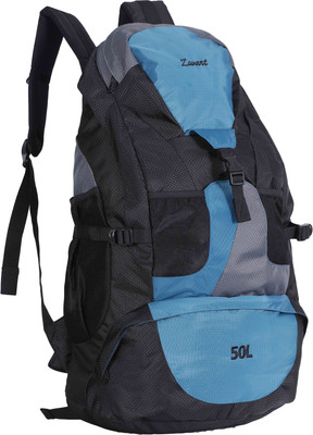 

Zwart JONROV 50 L Backpack(Black, Blue), Black and blue