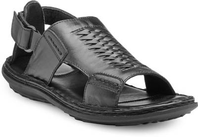 Teakwood Men Black Sandals