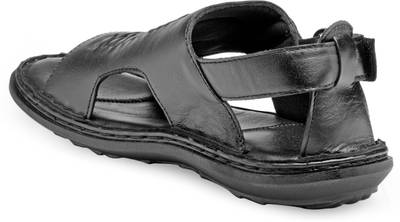 Teakwood Men Black Sandals
