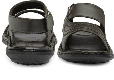 Teakwood Men Black Sandals