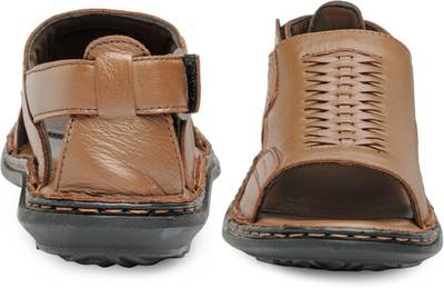 Teakwood Men Black Sandals
