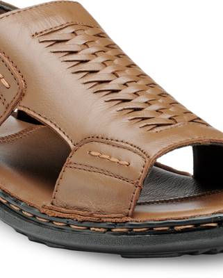 Teakwood Men Black Sandals