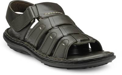 Teakwood Men Black Sandals