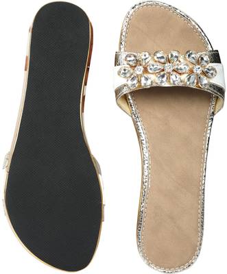 fiddaa Women White gold Heels