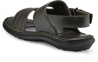 Teakwood Men Black Sandals