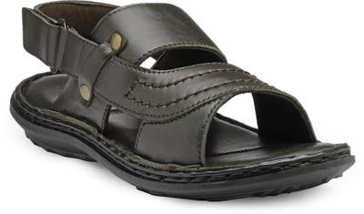 Teakwood Men Black Sandals