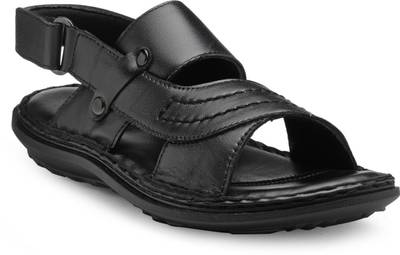 Teakwood Men Black Sandals