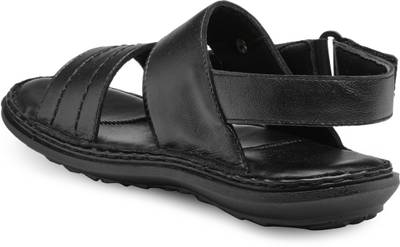 Teakwood Men Black Sandals
