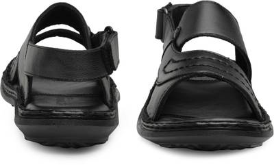 Teakwood Men Black Sandals