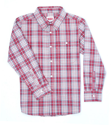 

Levi's Boys Striped Casual Red Shirt