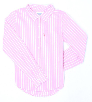 

Levi's Girls Striped Casual Pink Shirt