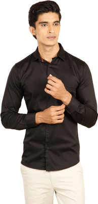 Provogue Men Solid Casual Black Shirt