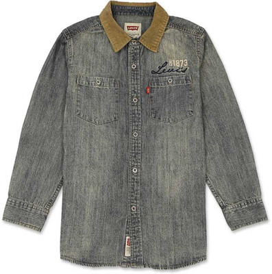

Levi's Boys Solid Casual Grey Shirt
