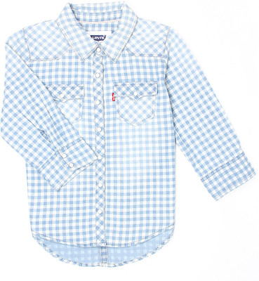 

Levi's Girls Striped Casual White Shirt