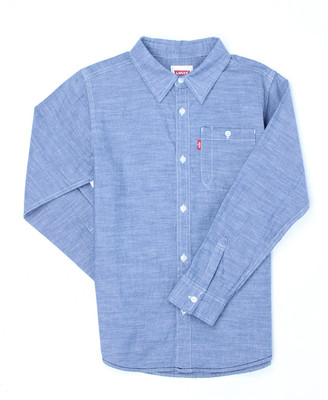 Levi's Boys Solid Casual Blue Shirt available at flipkart for Rs.599