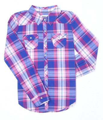 

Levi's Girls Striped Casual Blue Shirt