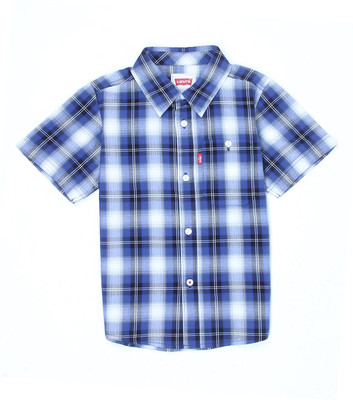 Levi's Boys Striped Casual Blue Shirt available at flipkart for Rs.599