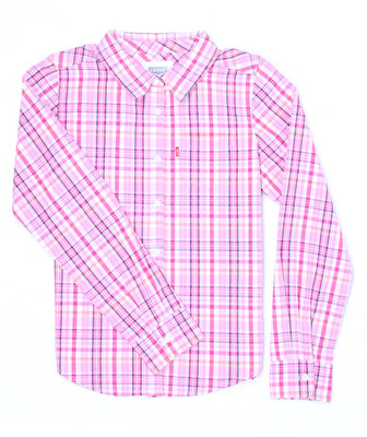 

Levi's Girls Striped Casual Pink Shirt
