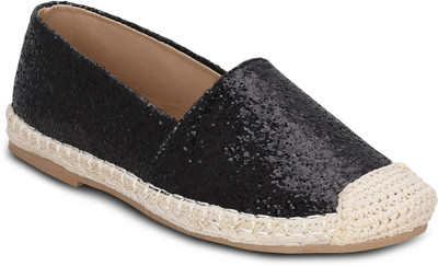 

Kielz Black-Ladies-Slip-On-Flat-Sneakers Canvas Shoes For Women(Black