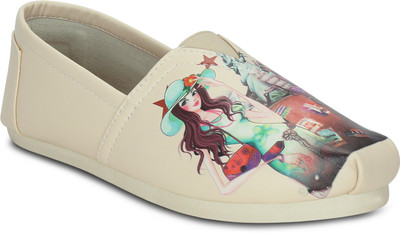 

Kielz Beige-Ladies-Slip-On-Flat-Sneakers Casuals For Women(Beige