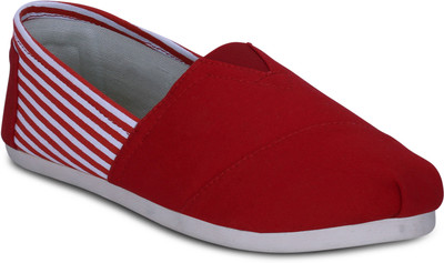

Kielz Red-Ladies-Slip-On-Flat-Sneakers Slip On Sneakers For Women(Red