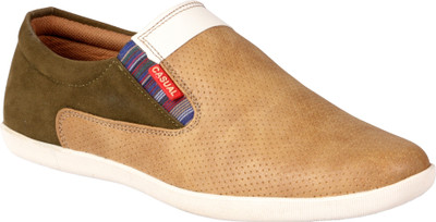 

Candey Shoes Slip On Sneakers For Men(Beige, Olive