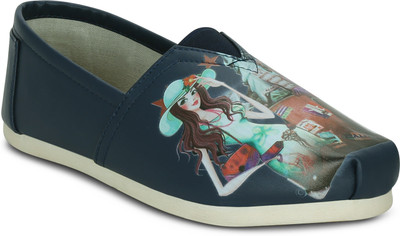 

Kielz Blue-Ladies-Slip-On-Flat-Sneakers Casuals For Women(Blue