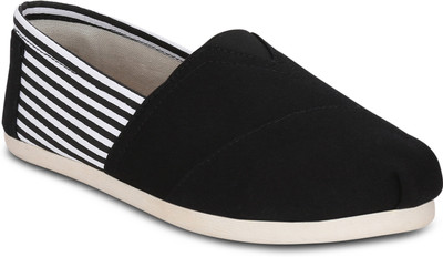 

Kielz Black-Ladies-Slip-On-Flat-Sneakers Slip On Sneakers For Women(Black