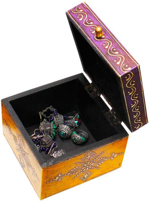 

Halowishes Wooden Jewellery Box Stores Jewellery Vanity Box(Multicolor)