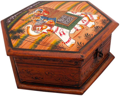 

Halowishes Wooden Jewellery Box Stores Jewellery Vanity Box(Brown)
