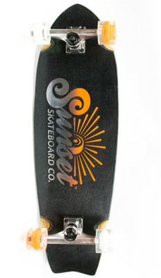 

sunset skateboard co. Mini Fish 9.7 inch x 9.75 inch Skateboard(Black, Pack of 1)
