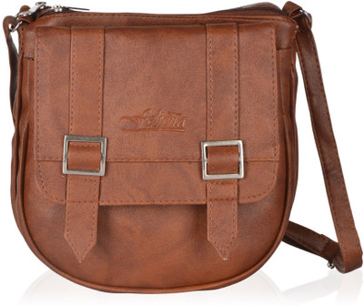 

Felicita Women Casual Brown PU Sling Bag