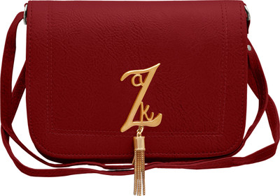 

Tap Fashion Women Casual Maroon PU Sling Bag
