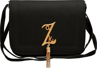 

tap fashion Women Casual Black PU Sling Bag