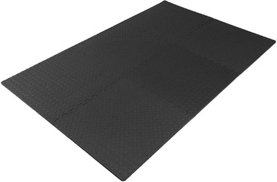 

ProSource Puzzle Exercise Mat, EVA Foam Interlocking Tiles, Protective Flooring for Gym Equipment and Cushion for Workouts Black 5 mm Exercise & Gym Mat