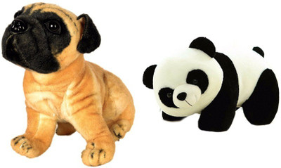 

Pari Combo Of Soft Dog And Panda - 25 cm(Multicolor)