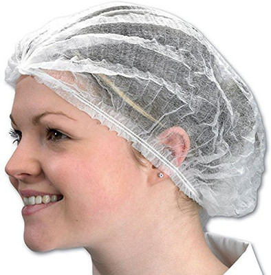 

Ashwa Group Pack of 50 Non Woven Disposable White Bouffant Surgical Head Cap(Disposable)