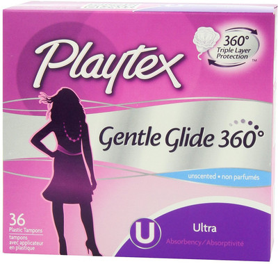 

Playtex Gentle Glide Tampons with Triple Layer Protection, Ultra , Unscented Tampons(Pack of 36)
