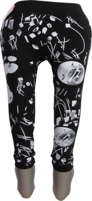 

Scooboo Graphic Print Girl's Black Tights