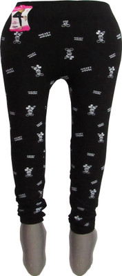 

Scooboo Graphic Print Girl's Black Tights