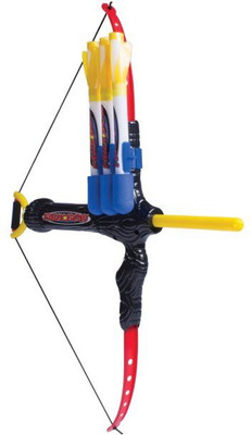 

Emob Faux Bow Foam Arrow Launcher Action Sport Game Toy with 3 Power Arrows & Holder Shooting Gun Range Over 100 Feet(Multicolor)