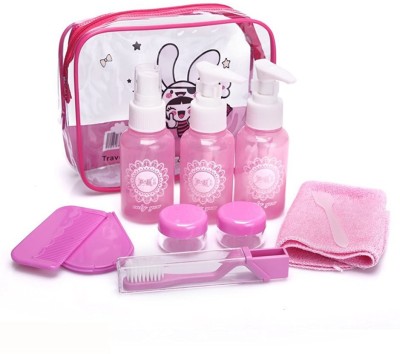 Shrih Carry Pouch With Multipurpose Travel Toiletry Kit Pink