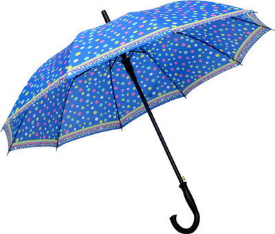 

HOU-DY Treandy Polka Dot Pongee umbrella Umbrella(Blue)