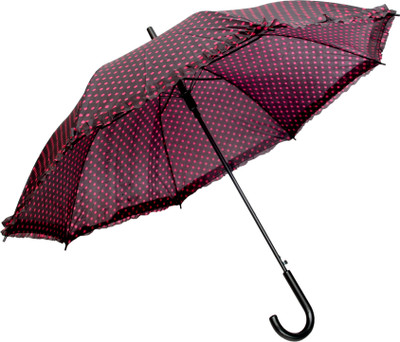 

HOU-DY Polka Dots Frilled Umbrella Umbrella(Black)